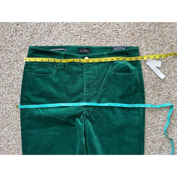 NWT - TALBOTS Velveteen Straight Leg Pants, Green, size 12 - Picture 4 of 9